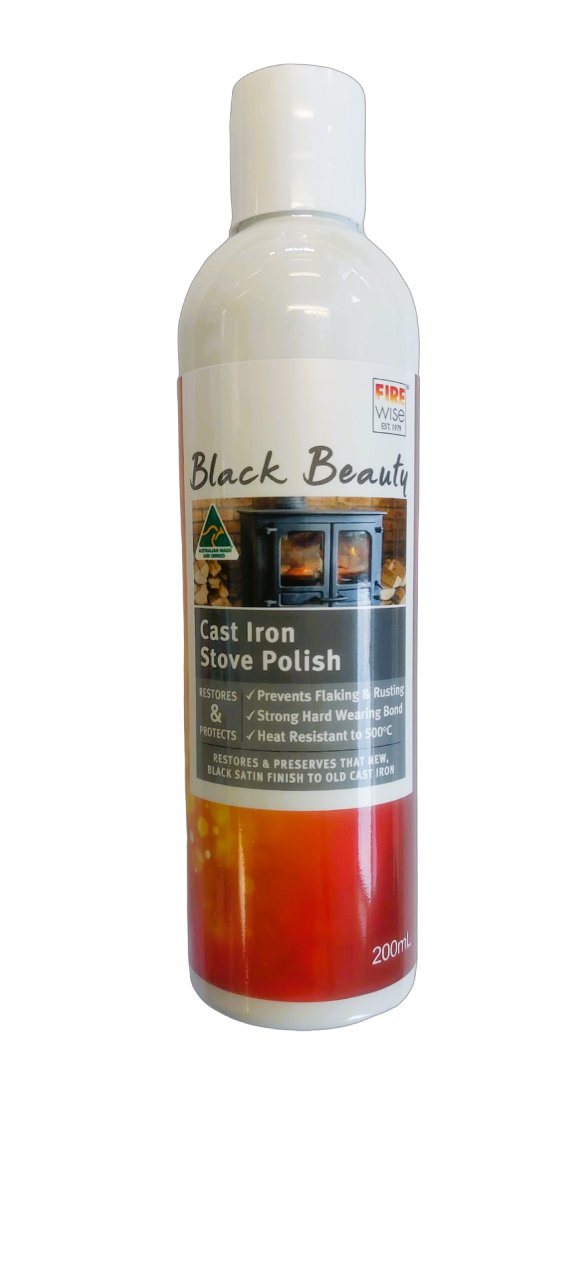 Black Beauty Cast Iron Stove Polish 200ml, Heating Solutions NZ